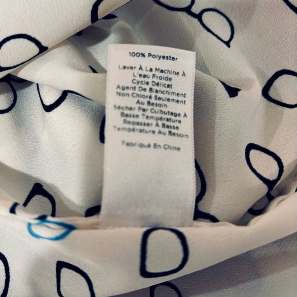Women’s Talbots Shirt Size Medium White with glasses design - Picture 3 of 6